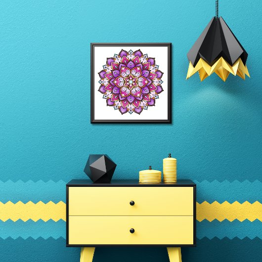 Volwassen kleuren Mandala Poster