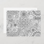 Volwassen kleuren Mandalas vormen Briefkaart patro (Voorkant / Achterkant)