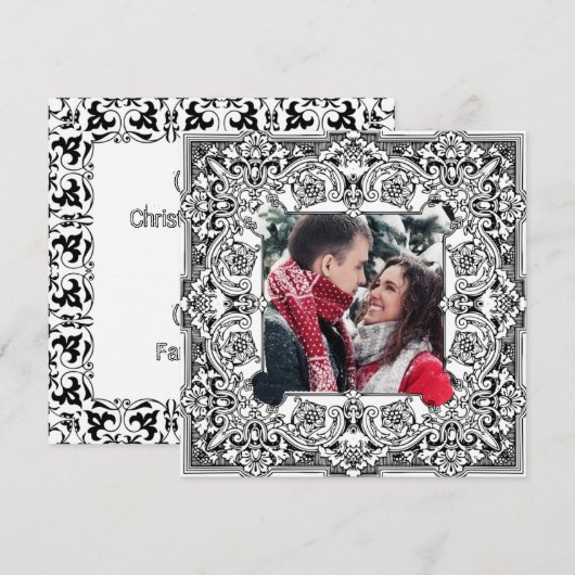 Volwassen kleuren: persoonlijke kerstkaart (Voorkant / Achterkant)