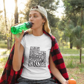 Volwassen Kleuren Utah Line Art Mandala Kaart T-shirt