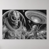 Volwassen Kleurend Alien 3D Poster (Voorkant)