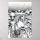 Volwassen Kleurend Alien 3D Poster (Voorkant)