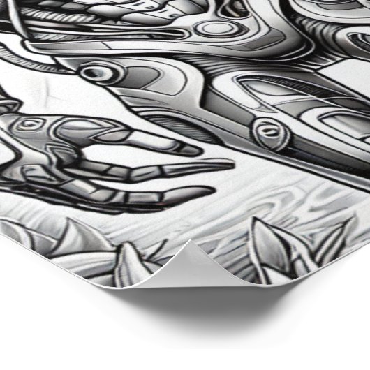 Volwassen Kleurend Alien 3D Poster (Hoek)