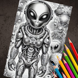 Volwassen Kleurend Alien 3D Poster