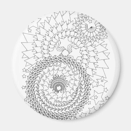 Volwassen Kleurend Geometrisch Ontwerp Magneet (Voorkant)