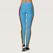 Volwassen kleurige wilde verf leggings (Achterkant)