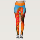 Volwassen kleurige wilde verf leggings (Voorkant)