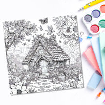 Volwassen Kleurplaten Bloemen Fairy House Bos