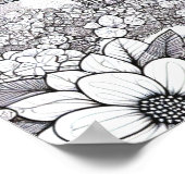 Volwassen Kleurplaten Bloemen Fairy House Bos Poster (Hoek)