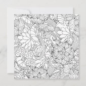 Volwassen Kleurplaten Wijnfeest·Floral Kaart (Achterkant)