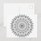 Volwassen kleurstof DIY mandala zedele doodbloem Briefkaart (Voorkant / Achterkant)