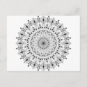 Volwassen kleurstof DIY mandala zedele doodbloem Briefkaart