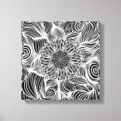 Volwassen kleurstoffen moderne abstracte zonnebloe canvas afdruk (Voorkant)