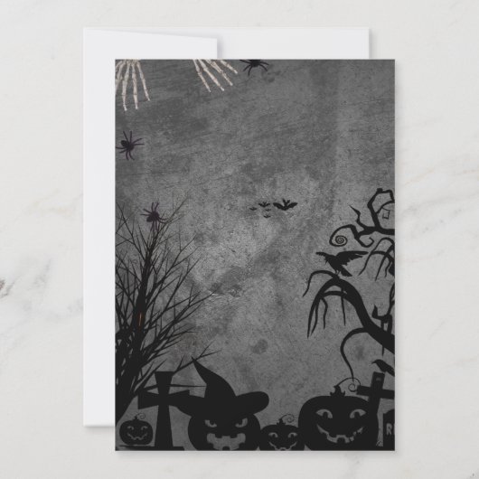 Volwassen kostuums en cocktails Halloween Party Kaart (Achterkant)