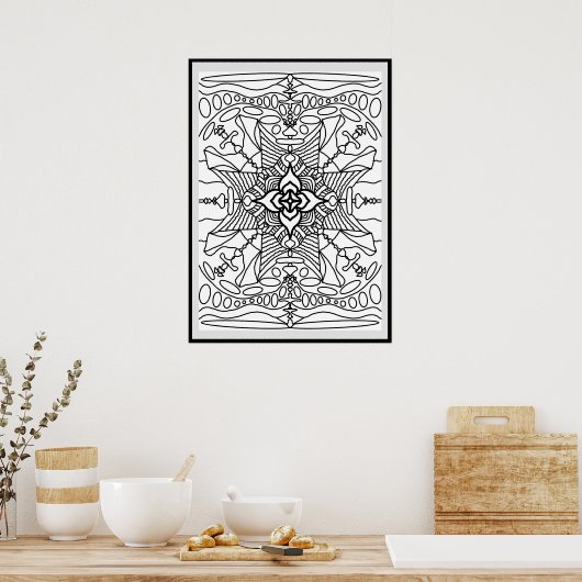 Volwassen kruiskleuren poster (Keuken)