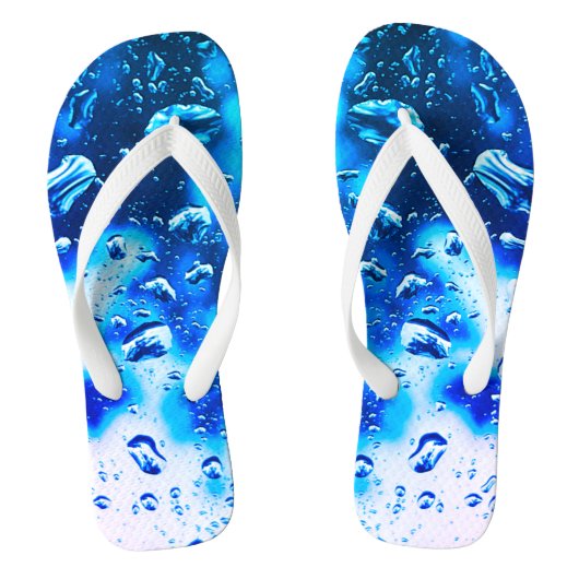 Volwassen Mannen/vrouwen, brede riem, blauwe regen Teenslippers (Voetbed)