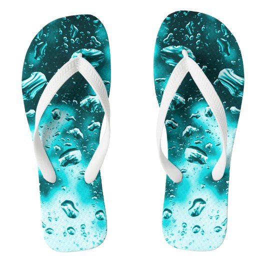 Volwassen Mannen/vrouwen, brede riem, Blauwgroen r Teenslippers (Voetbed)