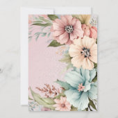 Volwassen Meisjes Lente Bloemen Verjaardagsfeest Kaart (Achterkant)