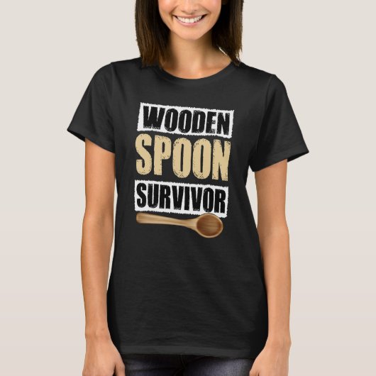 Volwassen mens en Sarcastische Wooden Spoon Surviv T-shirt (Voorkant)