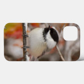 Volwassen met zwarte capuchon in de sneeuw Case-Mate iPhone case (Achterkant (horizontaal))