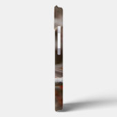 Volwassen met zwarte capuchon in de sneeuw Case-Mate iPhone case (Achterkant / Links)