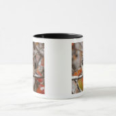 Volwassen met zwarte capuchon in de sneeuw mok (Midden)