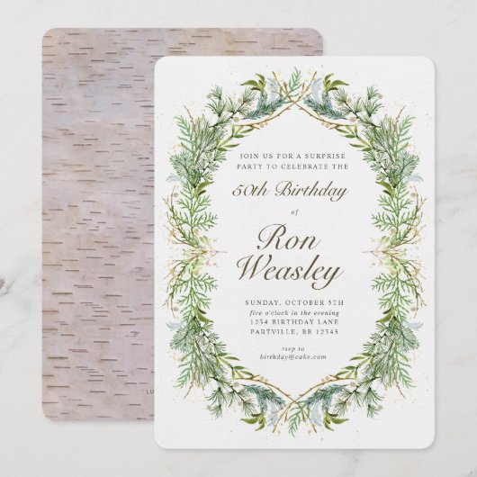 Volwassen mijlpaal verjaardagsuitnodiging voor elk kaart (Voorkant / Achterkant)