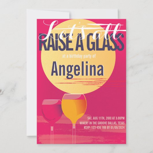 Volwassen minimalistische verjaardagsuitnodiging o kaart (Voorkant)