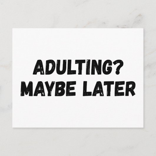 Volwassen misschien later briefkaart (Voorkant)