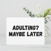 Volwassen misschien later kaart (Staand voorkant)