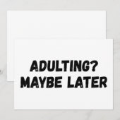 Volwassen misschien later kaart (Voorkant / Achterkant)