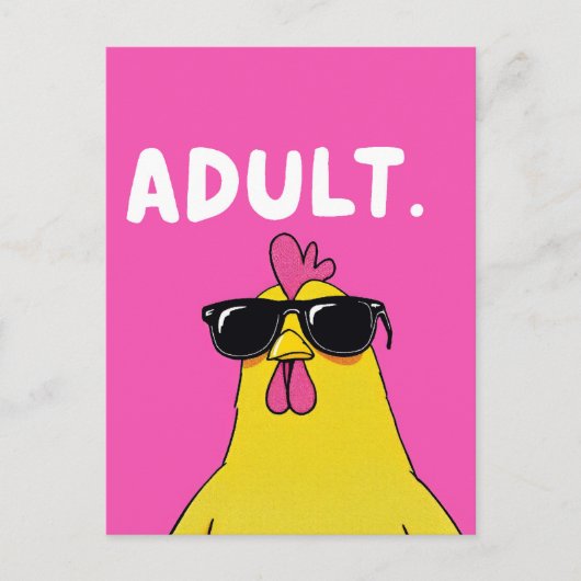 Volwassen niveau: Kippenbaas Briefkaart (Voorkant)