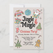 Volwassen of Kinder Retro Doodle Kerstfeest Kaart (Voorkant)