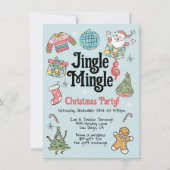 Volwassen of Kinder Retro Doodle Kerstfeest Kaart (Voorkant)