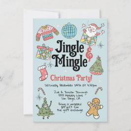 Volwassen of Kinder Retro Doodle Kerstfeest Kaart