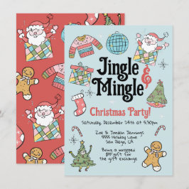Volwassen of Kinder Retro Doodle Kerstfeest Kaart