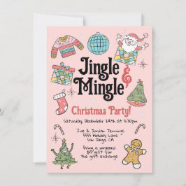 Volwassen of Kinder Retro Doodle Kerstfeest Kaart