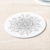 Volwassen Onderzetters papier met Mandala Art (Gebogen)