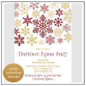 Volwassen pyjama feestuitnodigingen kaart