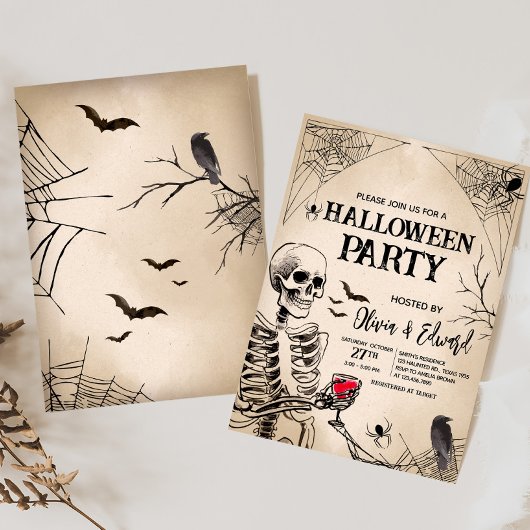  Volwassen Schedel Halloween Uitnodiging