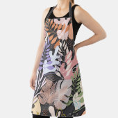 Volwassen Schort: Abstracte bladeren (grijs) Schort (Insitu)