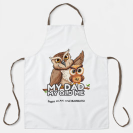 Volwassen Schort: Mijn vader Mijn oude ik (wit) Schort