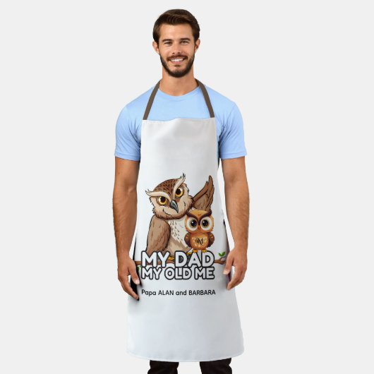 Volwassen Schort: Mijn vader Mijn oude ik (wit) Schort (Gedragen)