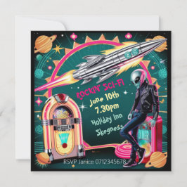 Volwassen Sci-Fi-feest rocking Sci Fi rockabilly Kaart