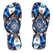 Volwassen slanke bandjes met Argentijnse kleuren Teenslippers (Voetbed)