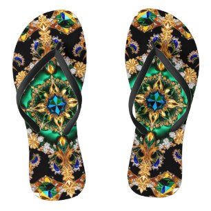 Volwassen slanke bandjes met Braziliaanse kleuren Teenslippers