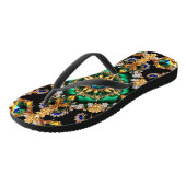 Volwassen slanke bandjes met Braziliaanse kleuren Teenslippers (Schuin)