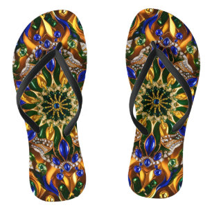 Volwassen slanke bandjes met Brazilië kleuren Teenslippers