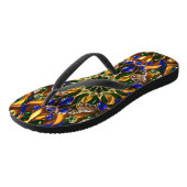 Volwassen slanke bandjes met Brazilië kleuren Teenslippers (Schuin)