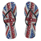 Volwassen slanke bandjes met Britse kleuren Teenslippers (Voetbed)